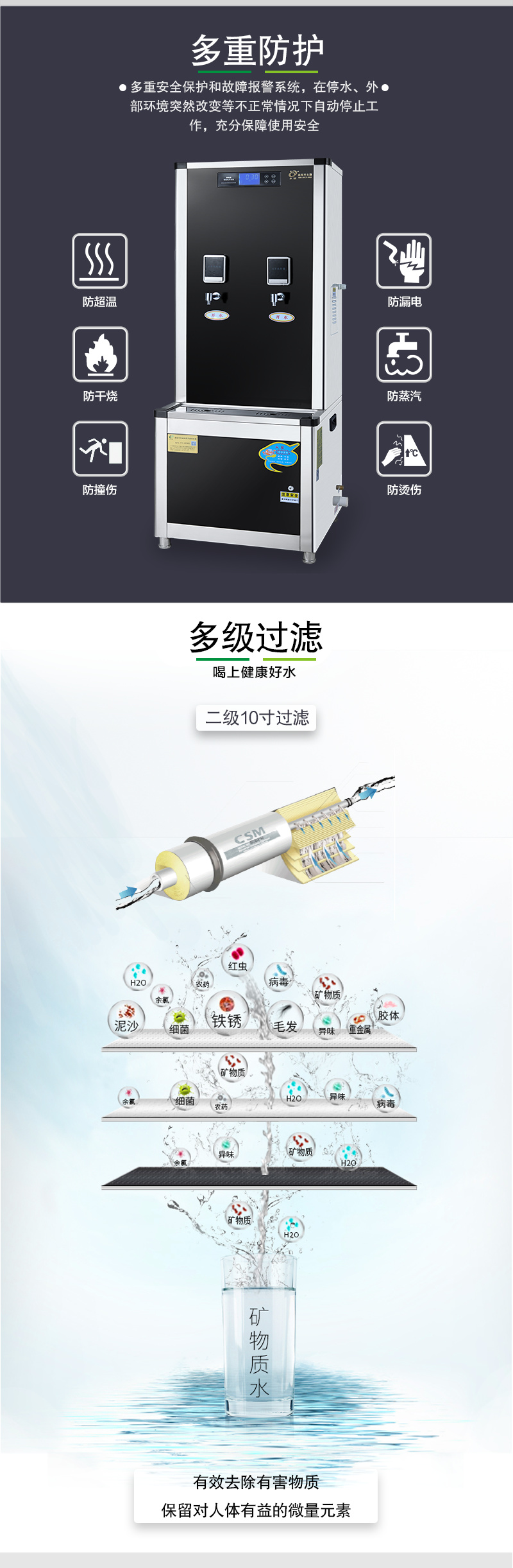 60L学校学生用ic刷卡直饮水机